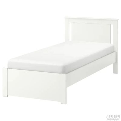 Лот: 18052035. Фото: 1. Кровать с реечным дном, белый... Кровати