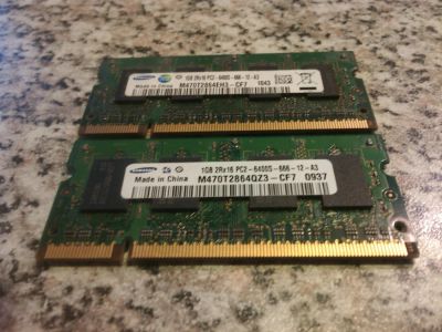 Лот: 8487440. Фото: 1. SO-DIMM Samsung 2GB 2Rx16 PC2-6400S-666-12-A3. Оперативная память