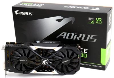 Лот: 11485449. Фото: 1. Gigabyte GeForce® gtx 1080 aorus. Видеокарты