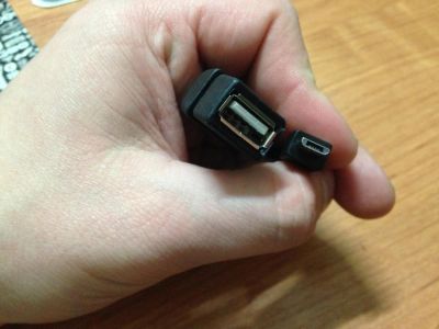 Лот: 6369486. Фото: 1. OTG Кабель USB 2.0 - MicroUSB... Дата-кабели, переходники