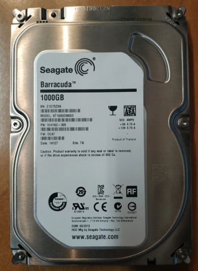 Лот: 18066523. Фото: 1. Жесткий диск 1Тб Seagate ST1000DM003. Жёсткие диски (HDD)
