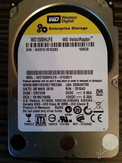 Лот: 2469048. Фото: 1. Жесткий Диск HDD Western Digital... Жёсткие диски (HDD)