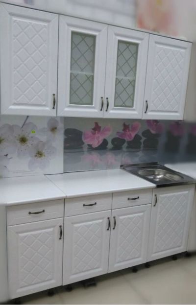 Лот: 14304957. Фото: 1. Кухня "Ирина" МДФ 1,7м. Белый... Кухонные гарнитуры