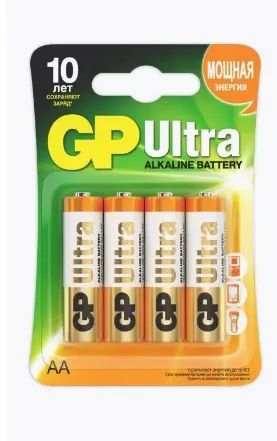 Лот: 21723579. Фото: 1. Батарейка GP LR06 BL-4 Ultra Alkaline. Батарейки, аккумуляторы, элементы питания