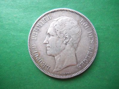 Лот: 22570862. Фото: 1. Бельгия 5 франков 1865 г. Леопольд... Европа