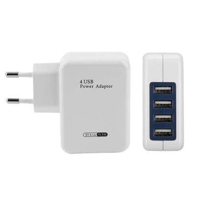 Лот: 10965752. Фото: 1. Блок адаптер питания 5В 2,7А 4USB... Зарядные устройства, блоки питания, адаптеры сетевые для смартфонов