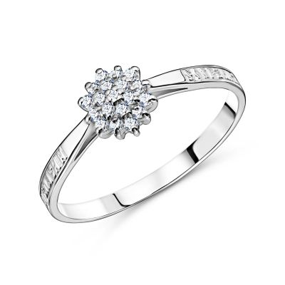 Лот: 23843665. Фото: 1. Серебряное кольцо с фианитами. Кольца, перстни