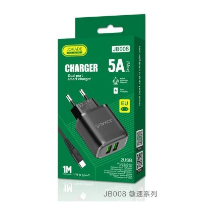 Лот: 22145011. Фото: 1. СЗУ JOKADE JB008 2*USB + TYPE-C... Зарядные устройства, блоки питания, адаптеры сетевые для смартфонов