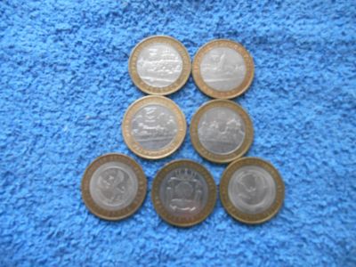 Лот: 21093070. Фото: 1. монеты россия биметал 7 шт лотом... Россия после 1991 года