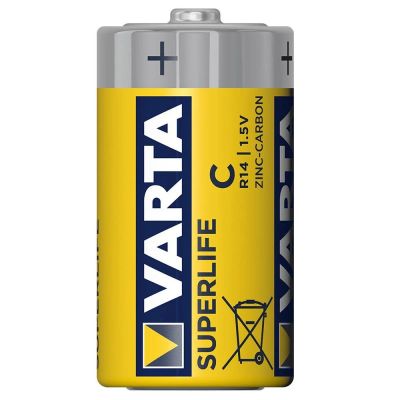 Лот: 14551406. Фото: 1. Батарейка C(R14) VARTA SuperLife... Батарейки, аккумуляторы, элементы питания