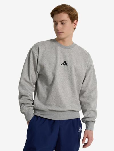 Лот: 25026530. Фото: 1. Свитшот мужской adidas, Серый. Легкие куртки, толстовки