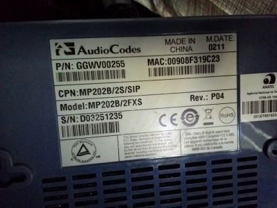 Лот: 6190716. Фото: 1. Голосовой шлюз Audiocodes MP-202B... АТС