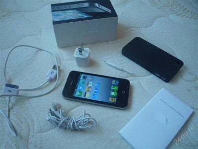 Лот: 1792236. Фото: 1. IPHONE 4 BLACK 32 GB. Смартфоны