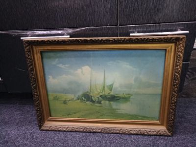 Лот: 15348160. Фото: 1. Картина Ф. Васильев "Вид на Волге... Картины, гравюры