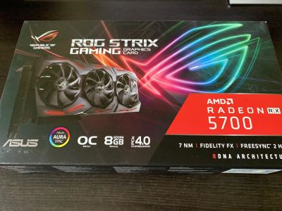 Лот: 16495392. Фото: 1. 8GB RX5700 ASUS ROG Strix новая. Видеокарты