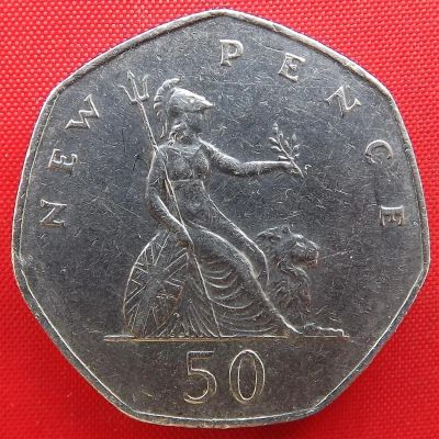 Лот: 2576995. Фото: 1. (№2160-2/LK) 50 пенсов 1980 (Англия... Великобритания и острова