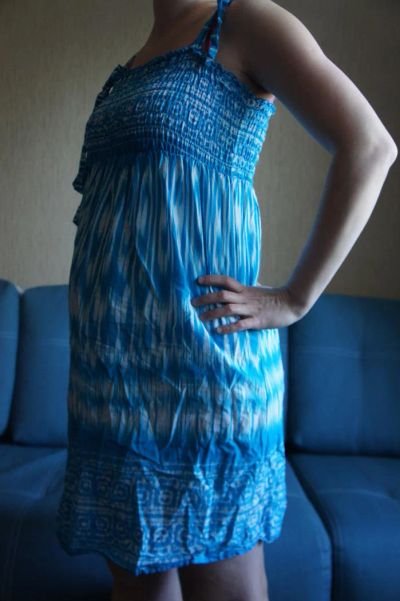 Лот: 10186229. Фото: 1. Сарафан для беременных, голубой... Платья, сарафаны