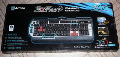 Лот: 6951342. Фото: 1. Игровая клавиатура A4Tech X7-G800... Клавиатуры и мыши