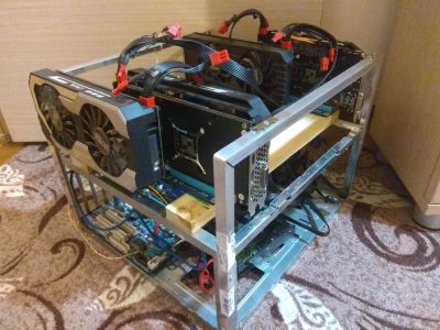 Лот: 10990943. Фото: 1. Майнинг ферма риг 4*GTX1060 3gb... Майнинг фермы, товары для майнинга