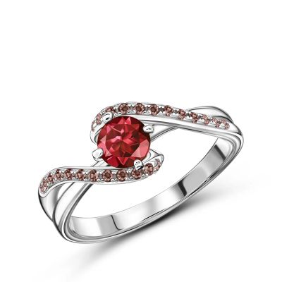 Лот: 23887393. Фото: 1. Серебряное кольцо с ювелирным... Кольца, перстни