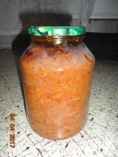 Лот: 9408794. Фото: 1. салат овощной 1л. Домашние заготовки