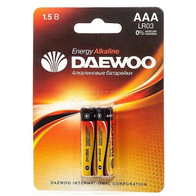 Лот: 14333066. Фото: 1. Щелочная батарея LR03 DAEWOO ENERGY... Другое (электрооборудование)
