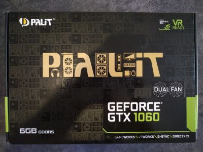 Лот: 15234735. Фото: 1. видеокарта nVidia gtx1060. Palit... Видеокарты