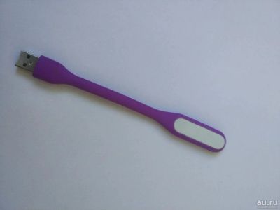 Лот: 11877308. Фото: 1. USB LED фонарик, гибкий, фиолетовый. Подсветка