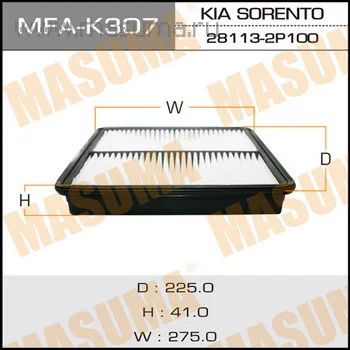 Лот: 7016399. Фото: 1. Фильтр воздушный Masuma MFA-K307... Расходные материалы