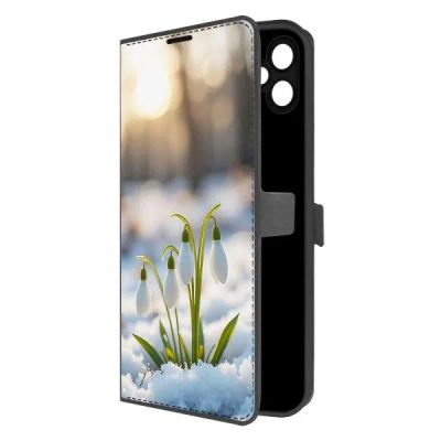 Лот: 25135154. Фото: 1. Чехол Krutoff Eco Book "Подснежники... Чехлы, бамперы