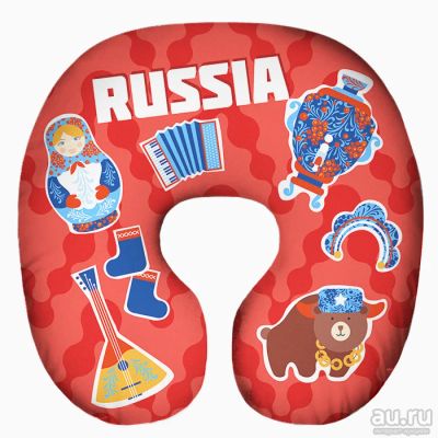 Лот: 13725024. Фото: 1. Подушка антистресс для шеи "Россия... Массажеры