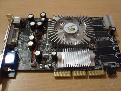 Лот: 1897030. Фото: 1. Видеокарта AGP nVidia 6600 128mb... Видеокарты
