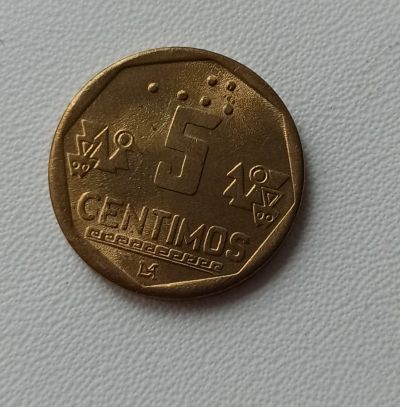 Лот: 17967864. Фото: 1. 5 сентимо Перу (2). Америка