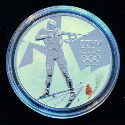 Лот: 15139258. Фото: 1. 3 рубля XXII Зимние Олимпийские... Россия после 1991 года
