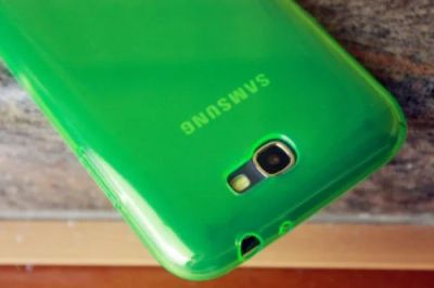 Лот: 3574846. Фото: 1. силиконовый зеленый чехол на Samsung... Чехлы, бамперы