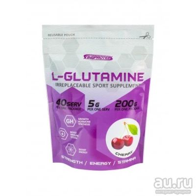Лот: 10084751. Фото: 1. King Protein L-Glutamine 200гр... Спортивное питание, витамины