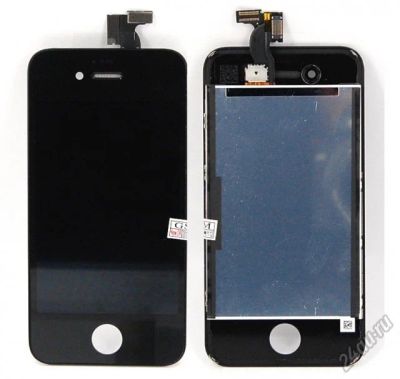 Лот: 5591040. Фото: 1. Дисплей iPhone 4S + тачскрин черный... Дисплеи, дисплейные модули, тачскрины