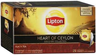 Лот: 10129720. Фото: 1. Lipton. Heart of Ceylon. Чай черный... Консервы