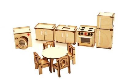 Лот: 10947815. Фото: 1. Кукольный набор мебели «Кухня... Конструкторы