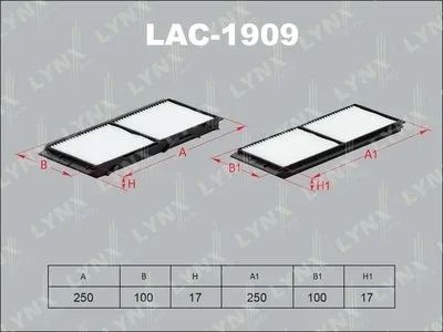 Лот: 13357151. Фото: 1. Lynx LAC-1909 Салонный фильтр. Расходные материалы