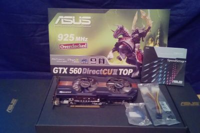 Лот: 16532133. Фото: 1. Asus GTX560 DirectCU II TOP (925... Видеокарты