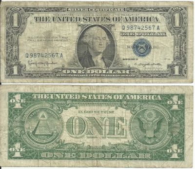 Лот: 11701269. Фото: 1. 1 доллар США 1957 года. ( В... Америка