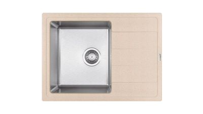 Лот: 23774847. Фото: 1. Мойка Комби 650, цвет Песочный. Мойки кухонные