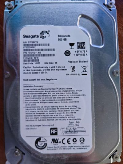 Лот: 25516423. Фото: 1. Жесткий диск Seagate 500gb 3.5... Жёсткие диски (HDD)