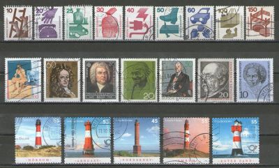 Лот: 16754982. Фото: 1. ЛОТ МАРОК ФРГ (Маяки, Персоналии... Марки