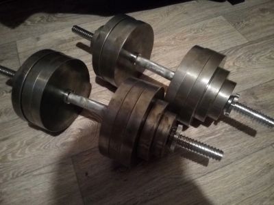 Лот: 14648623. Фото: 1. Гантели разборные 80кг. Гантели