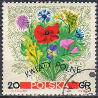 Лот: 21505827. Фото: 1. 1967. Польша. Пастбищные цветы... Марки