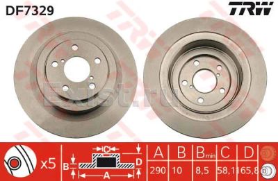 Лот: 3722978. Фото: 1. Диск задний новый на Subaru Legacy... Тормозная система