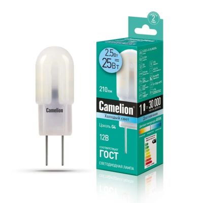 Лот: 16622060. Фото: 1. Лампа G4 Camelion LED2.5-JC-SL... Лампочки