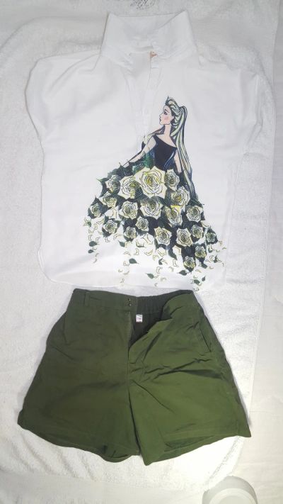 Лот: 16842516. Фото: 1. Блузка\Шорты Jia Yi Fashion. Брюки, шорты